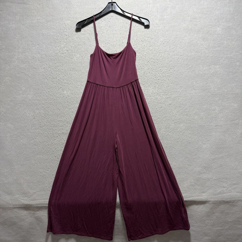 Aritzia Wilfred Market Jumpsuit Women’s S Burgundy Weekend Casual Crop Ankle